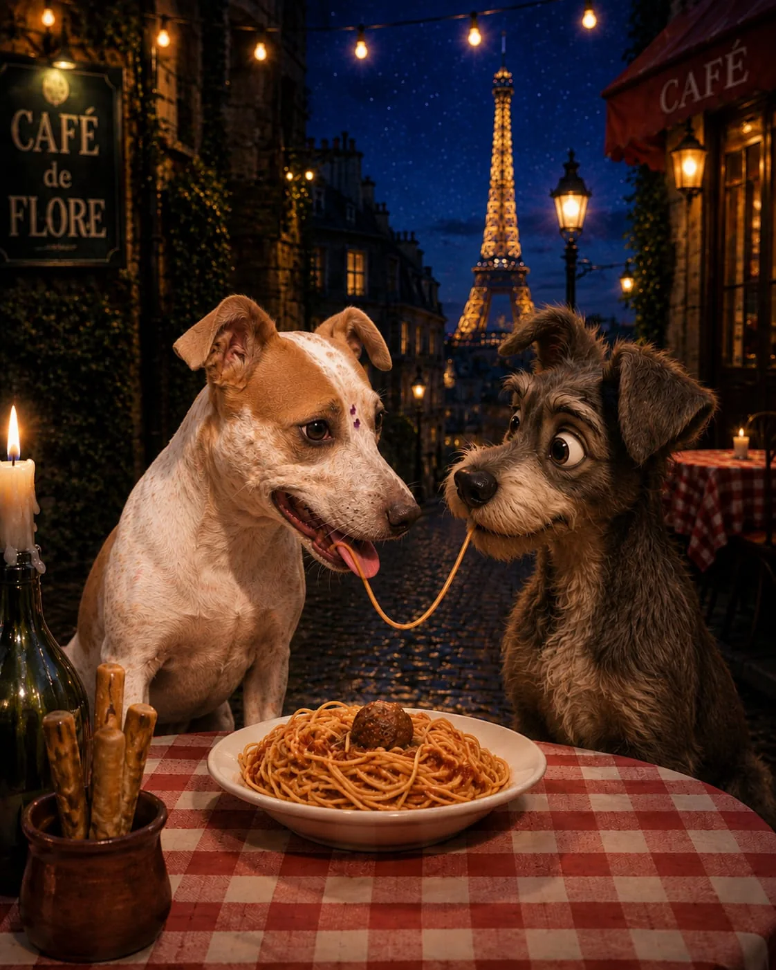 Imagen de fantasía de Jolette en una cena parisina
